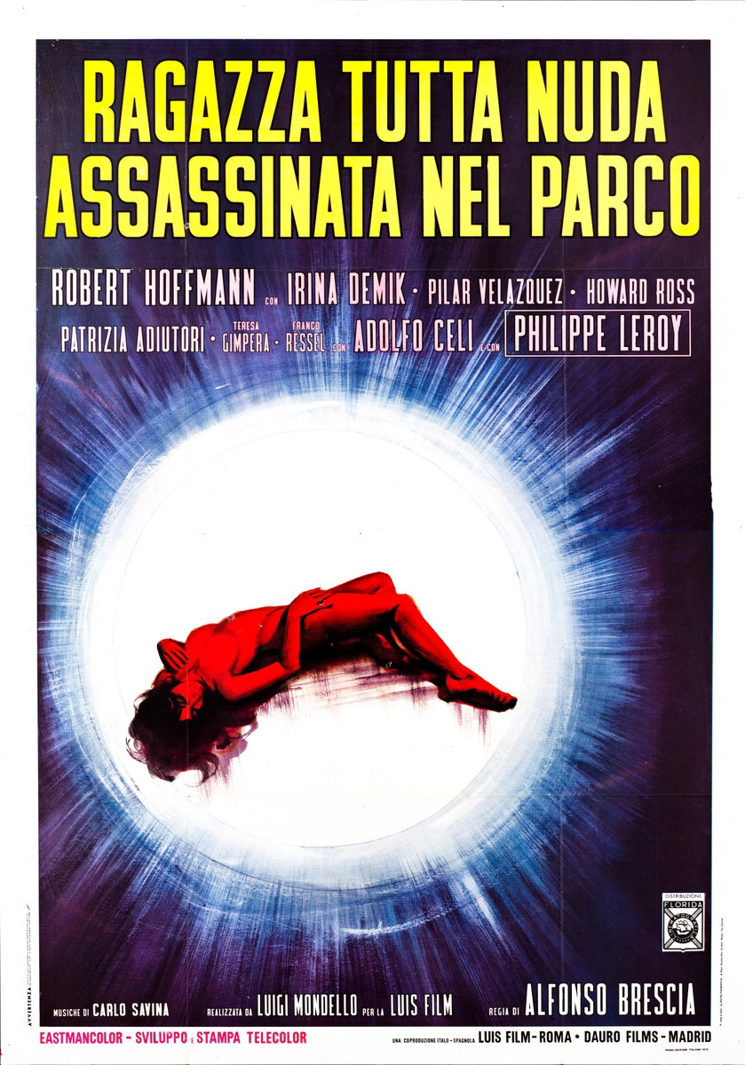 Manifesto 2 per il film Ragazza tutta nuda assassinata nel parco (1972)