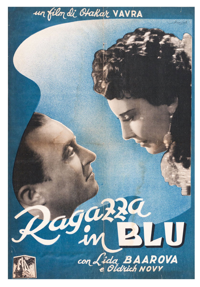 Fotobusta 3 per il film La ragazza in blu (1940), dipinto da Davis
