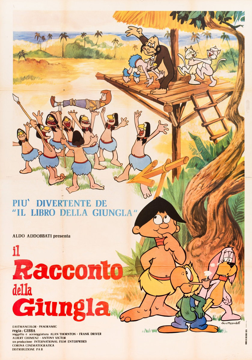 Manifesto 2 per il film Il racconto della giungla (1974), dipinto da Ezio Tarantelli