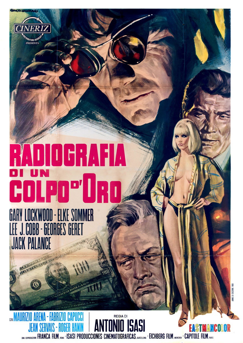 Manifesto 2 per il film Radiografia di un colpo d'oro (1968), dipinto da Rodolfo Gasparri