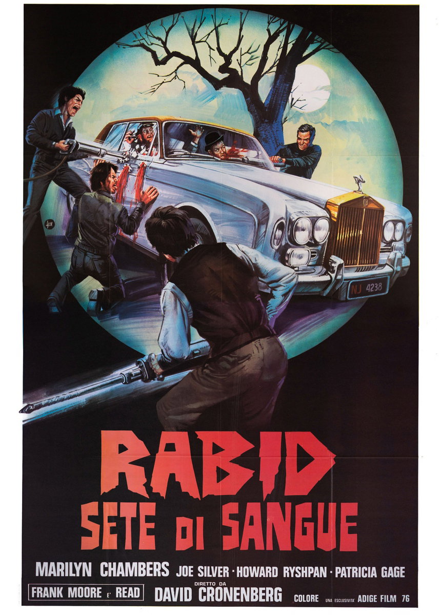Manifesto 2 per il film Rabid - Sete di sangue (1977), dipinto da Giovanni Alessandri (Aller)