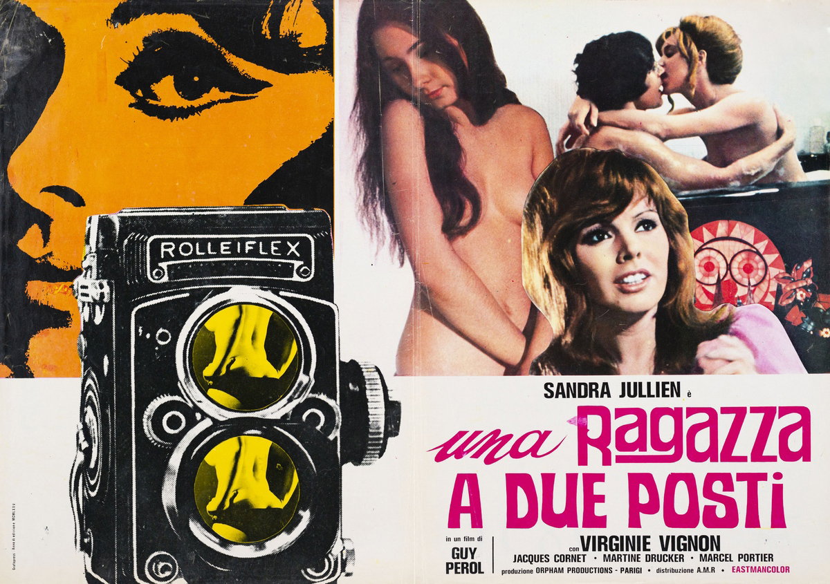 Fotobusta 4 per il film Una ragazza a due posti (1973)