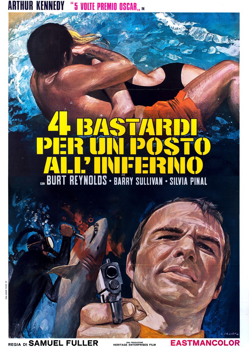 Poster 2 for the film Shark (1969), painted by Luciano Crovato
