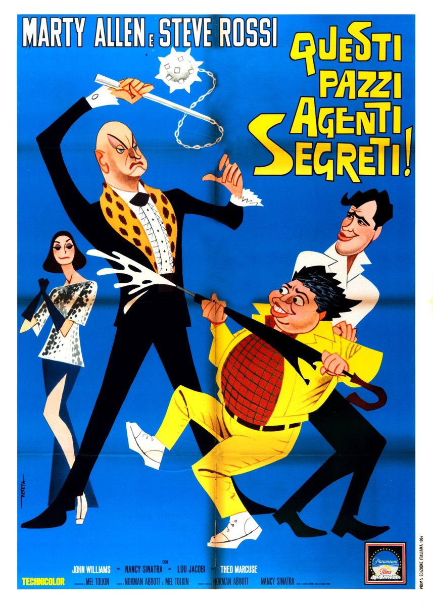 Poster 2 for the film The Last of the Secret Agents? (1966), painted by Enrico De Seta