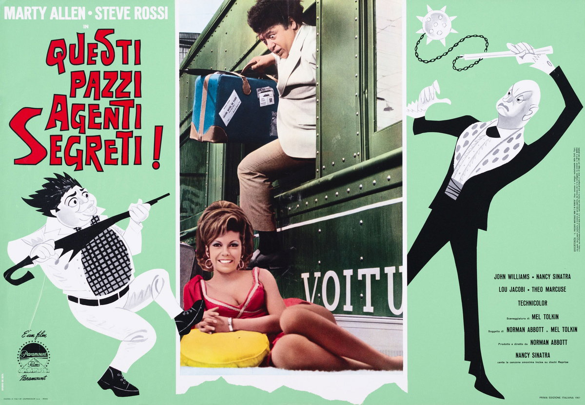 Lobby Card 3 for the film The Last of the Secret Agents? (1966), painted by Enrico De Seta