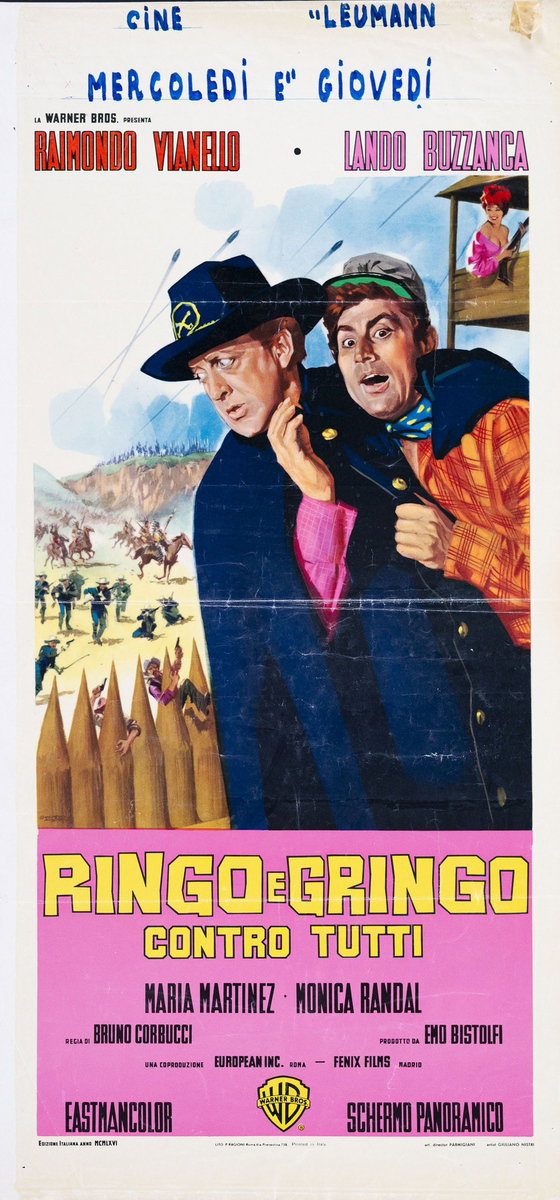 Locandina 3 for the film Ringo and Gringo Against All (1966), painted by Giuliano Nistri