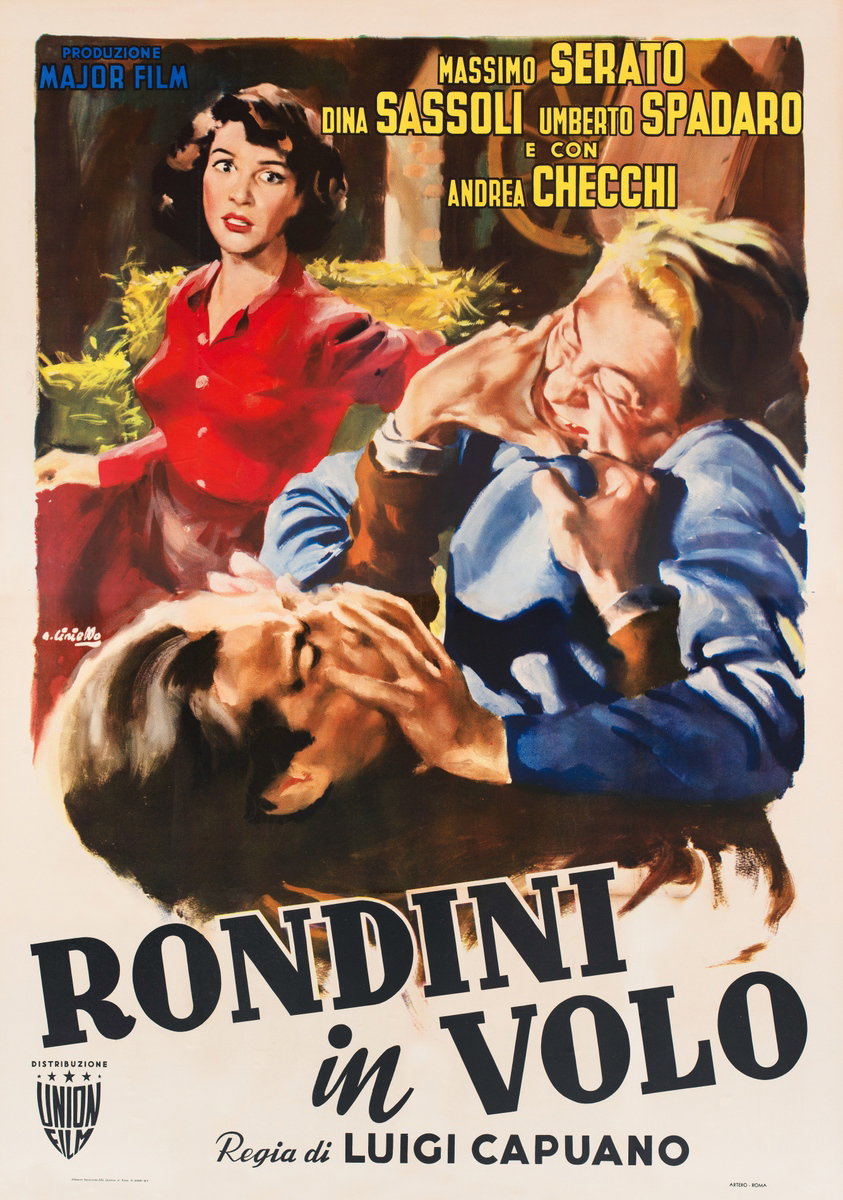 Manifesto 3 per il film Rondini in volo (1950), dipinto da Averardo Ciriello