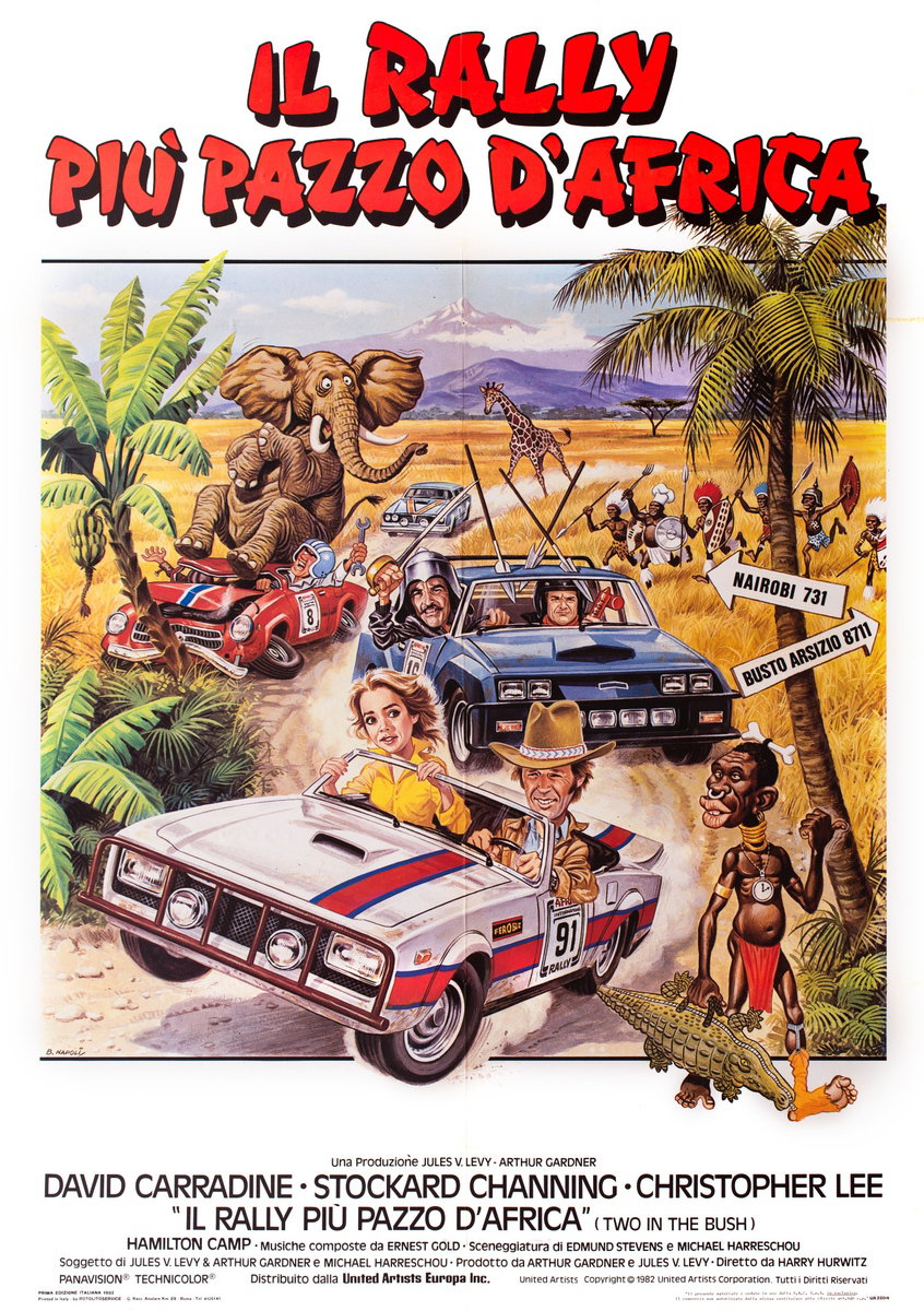 Locandina 2 per il film Il Rally piu' pazzo d'Africa (1982), dipinto da Bruno Napoli