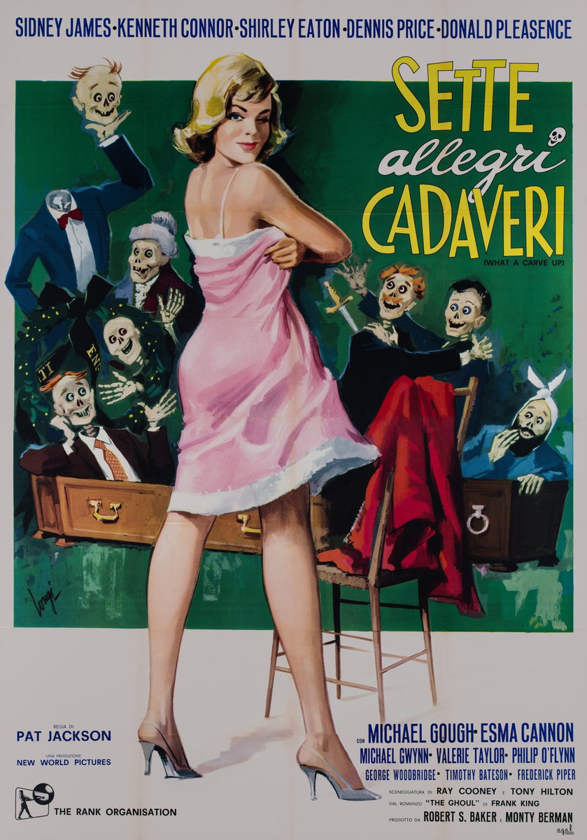 Poster 2 for the film What a Carve Up! (1961), painted by Carlantonio Longi