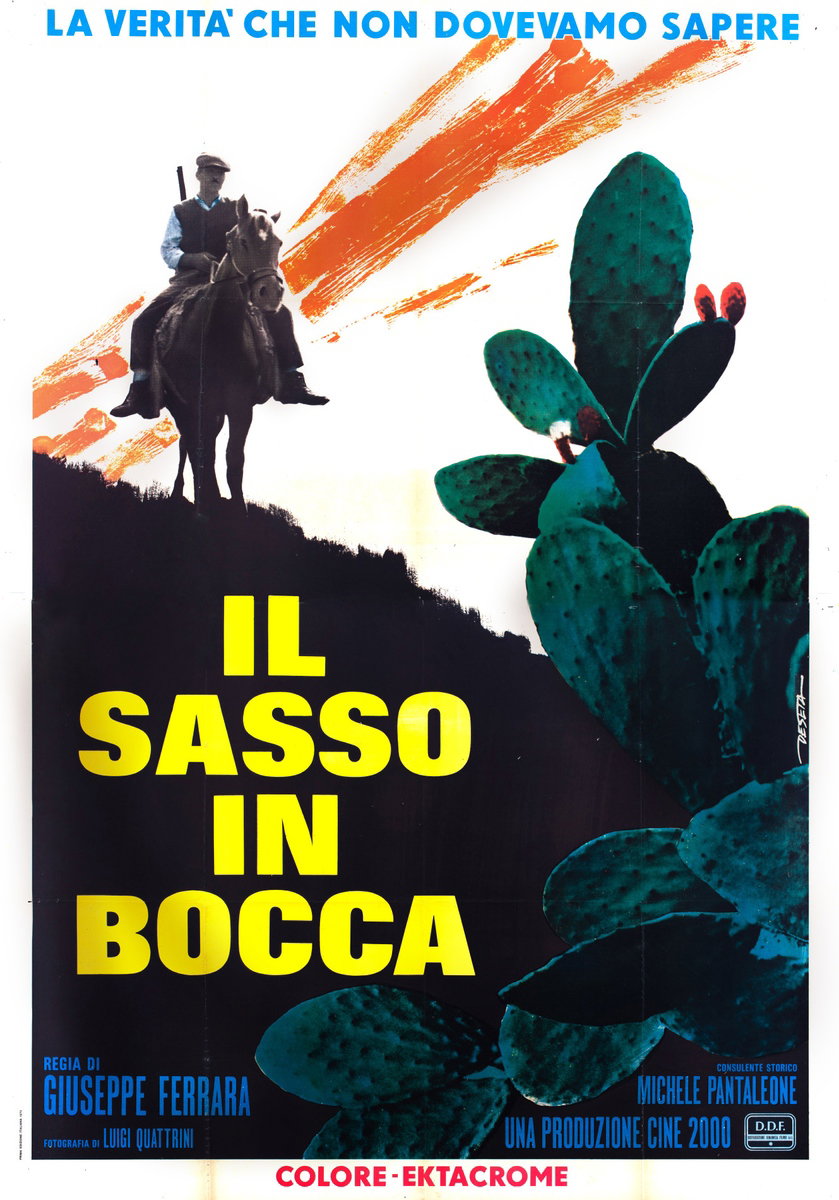 Poster 2 for the film Secret Dossier of the Mafia (1970), painted by Enrico De Seta