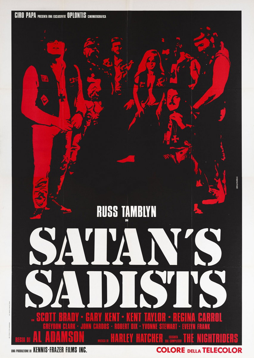 Manifesto 2 per il film Satan's Sadists (1969), dipinto da Originario