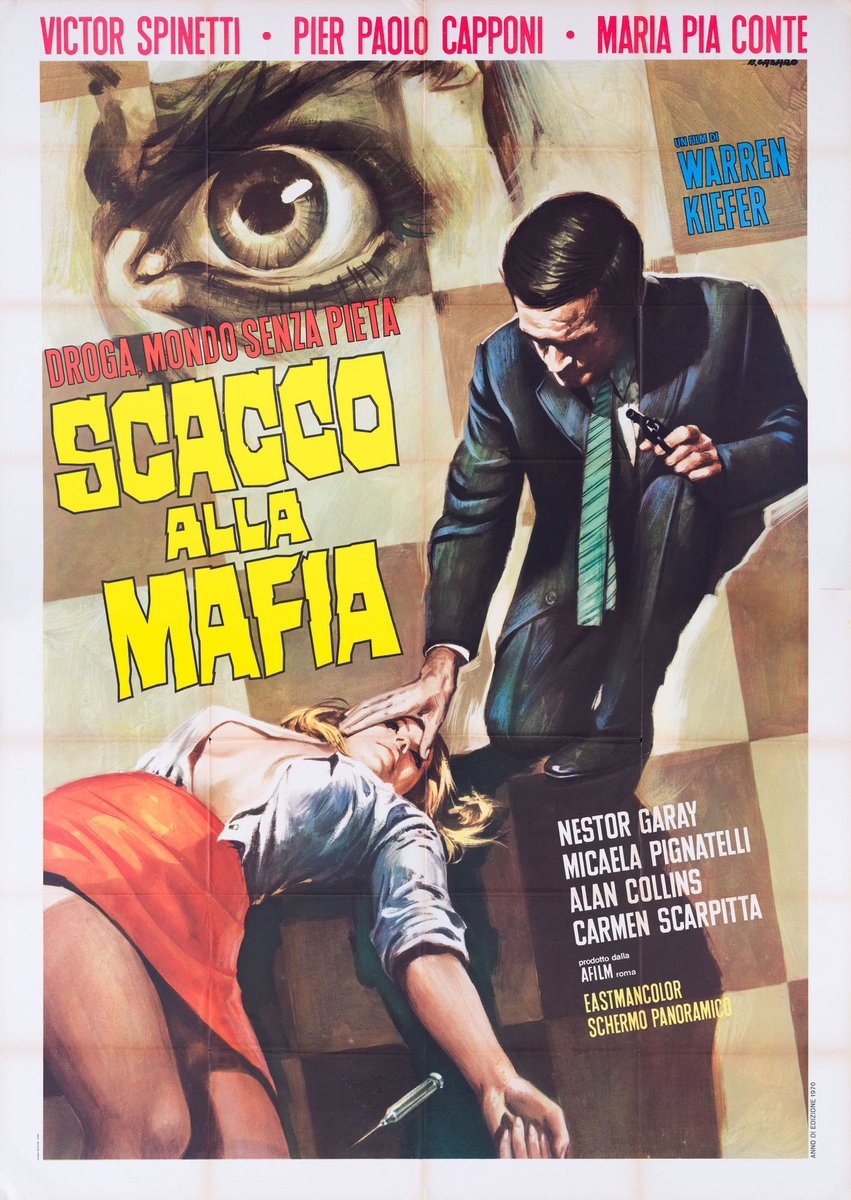 Poster 2 for the film Scacco alla mafia - La morte improvvisa (1972), painted by Renato Casaro (Renè)