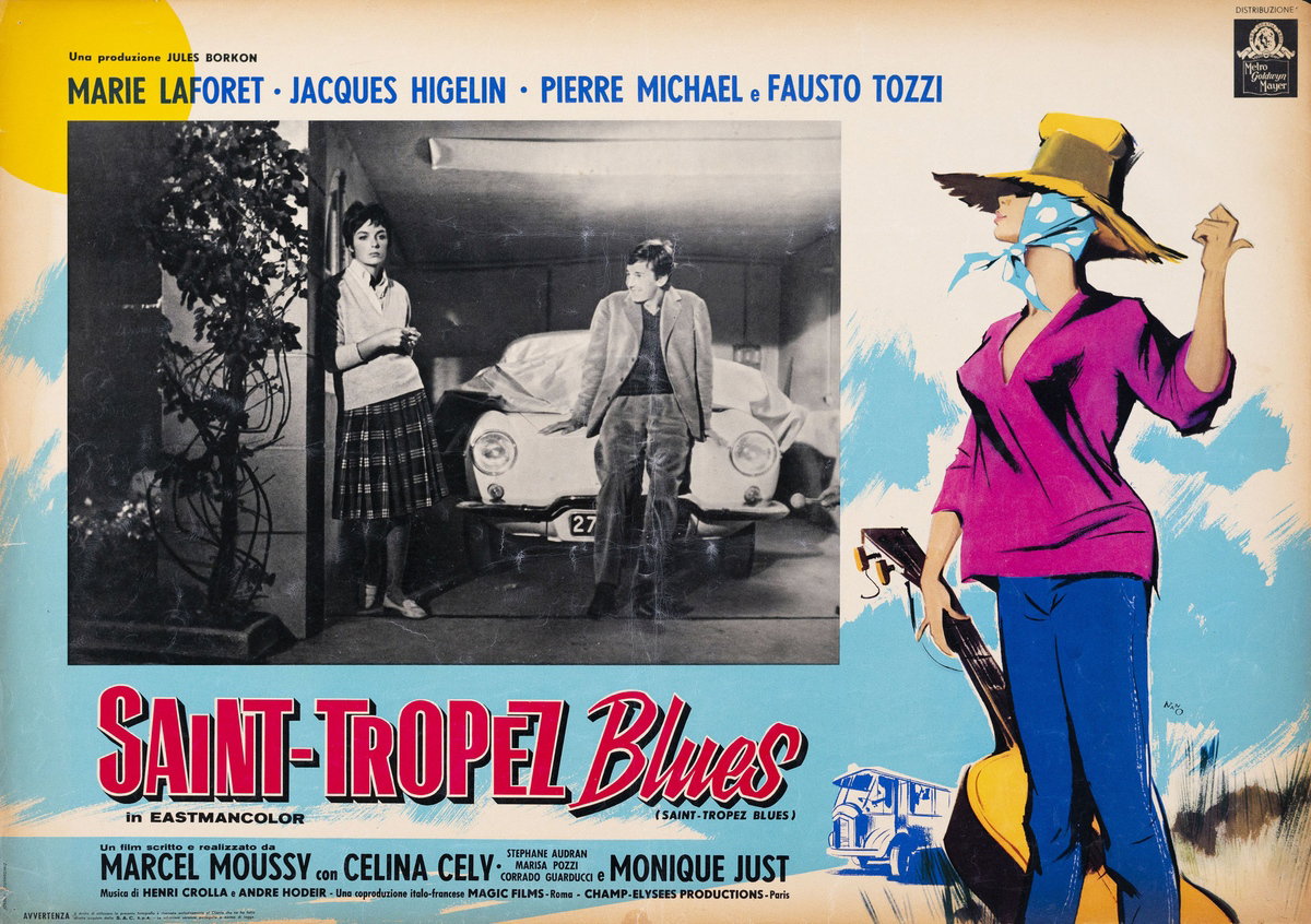 Fotobusta 3 per il film Saint-Tropez Blues (1961), dipinto da Silvano Campeggi (Nano)