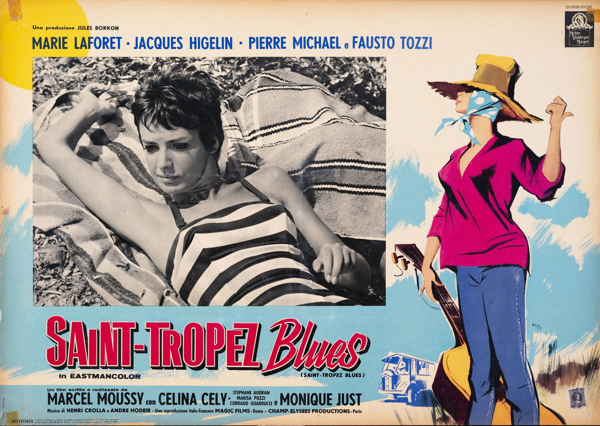 Fotobusta 8 per il film Saint-Tropez Blues (1961), dipinto da Silvano Campeggi (Nano)