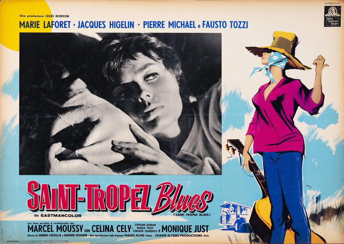 Fotobusta 4 per il film Saint-Tropez Blues (1961), dipinto da Silvano Campeggi (Nano)