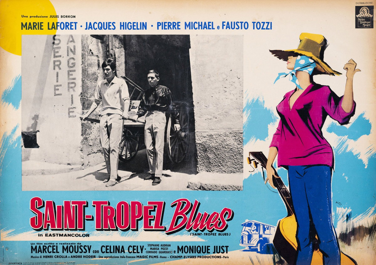 Fotobusta 6 per il film Saint-Tropez Blues (1961), dipinto da Silvano Campeggi (Nano)