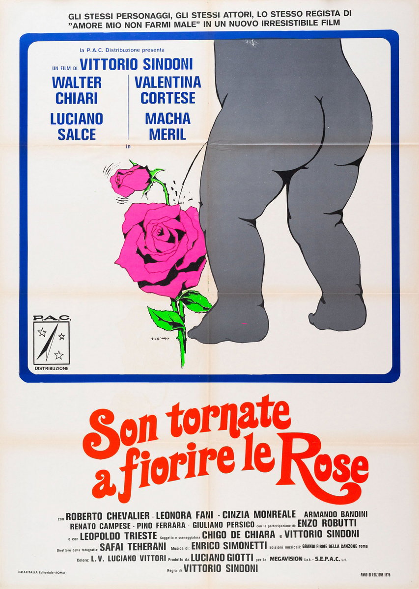 Manifesto 3 per il film Son tornate a fiorire le rose (1975), dipinto da Renato Casaro (Renè)