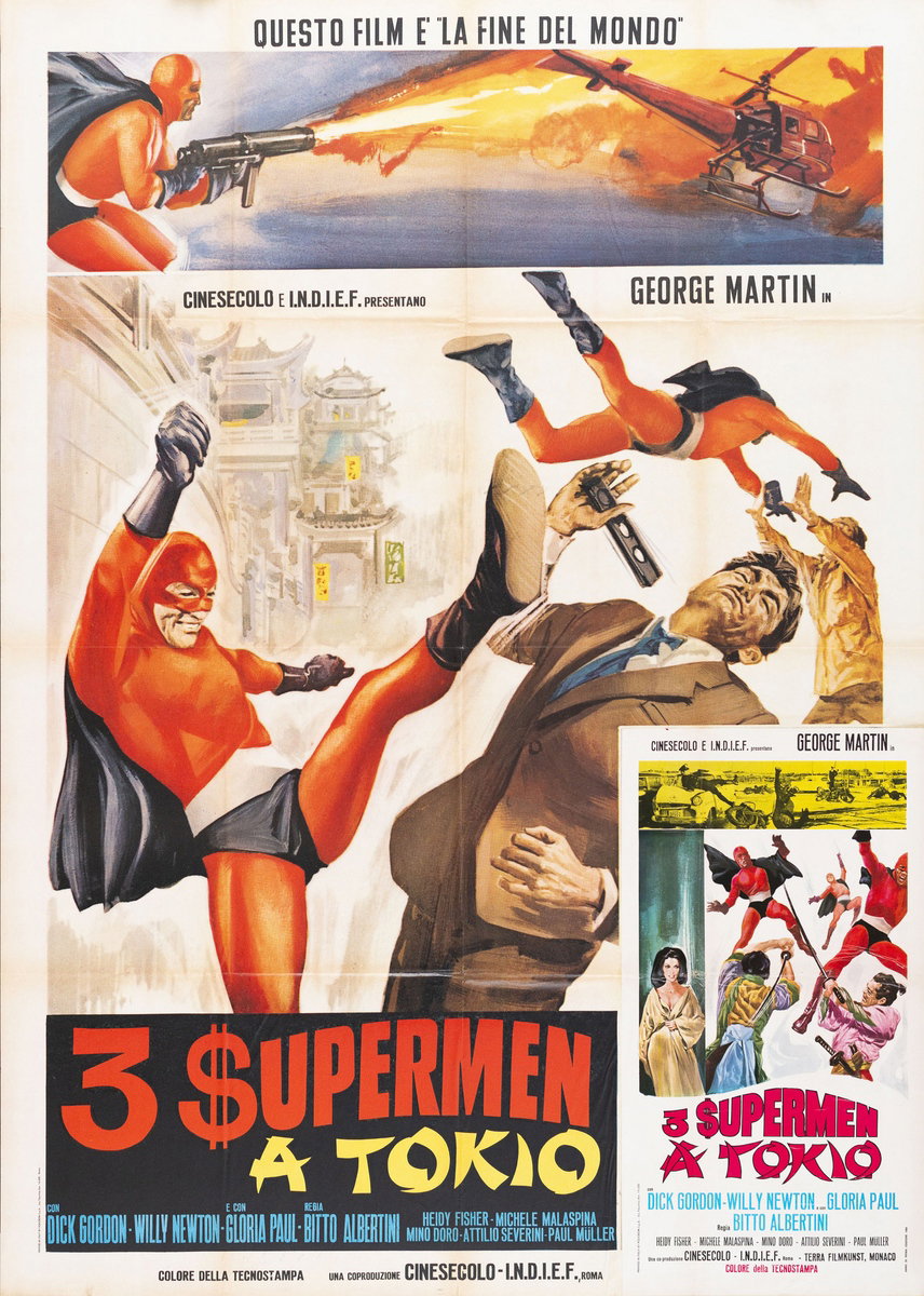 Manifesto 3 per il film 3 supermen a Tokio (1971)
