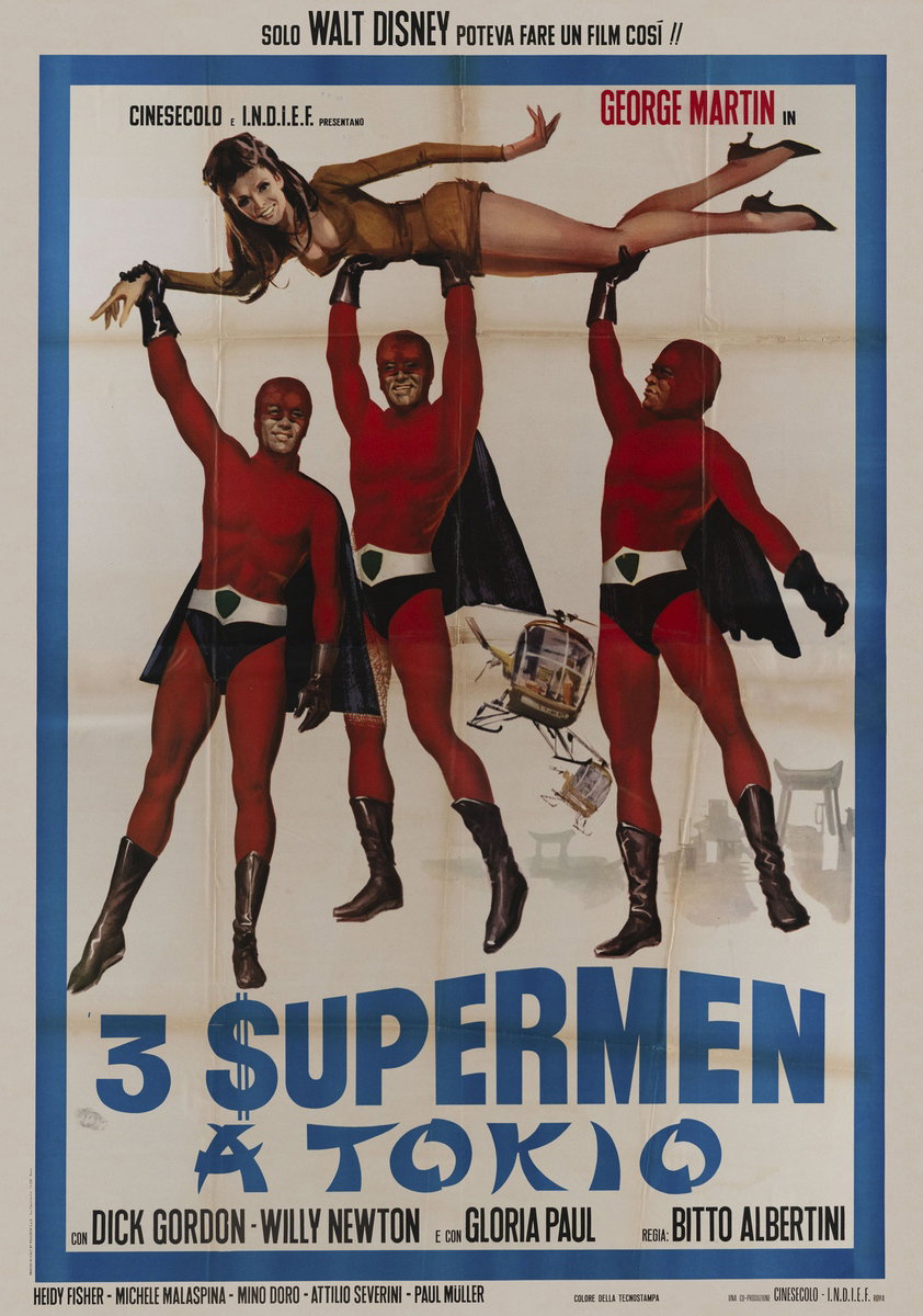 Manifesto 4 per il film 3 supermen a Tokio (1971)