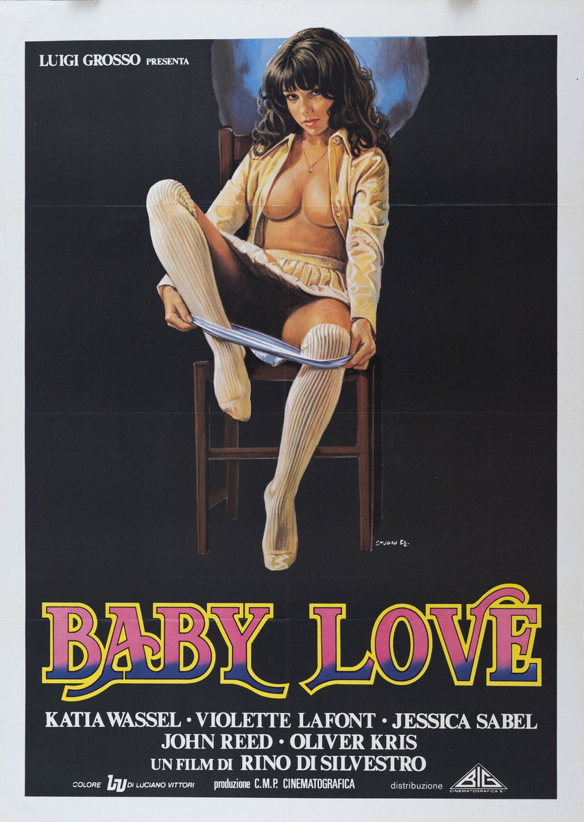 Poster 2 for the film Baby Love (1979), painted by Studio E2 (Sciotti-Tarantelli)