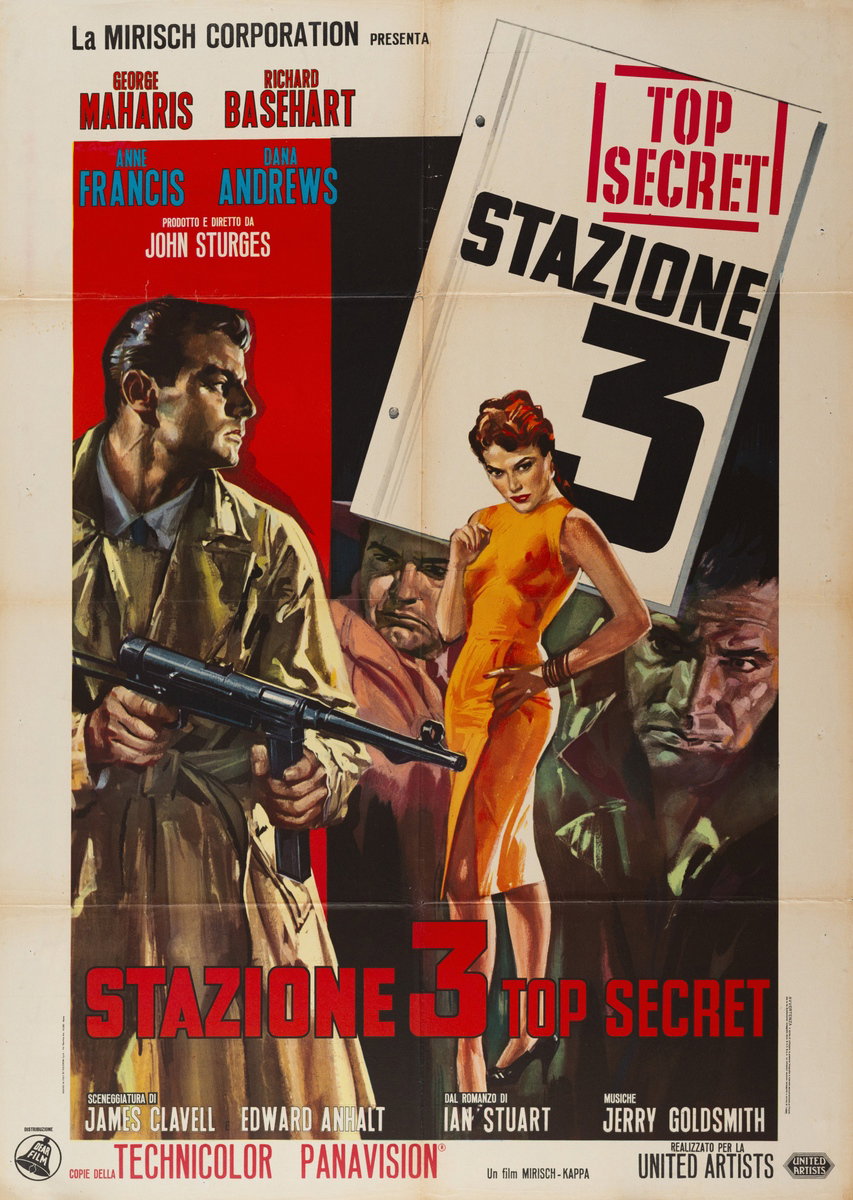 Manifesto 2 per il film Stazione 3 - Top Secret (1965)