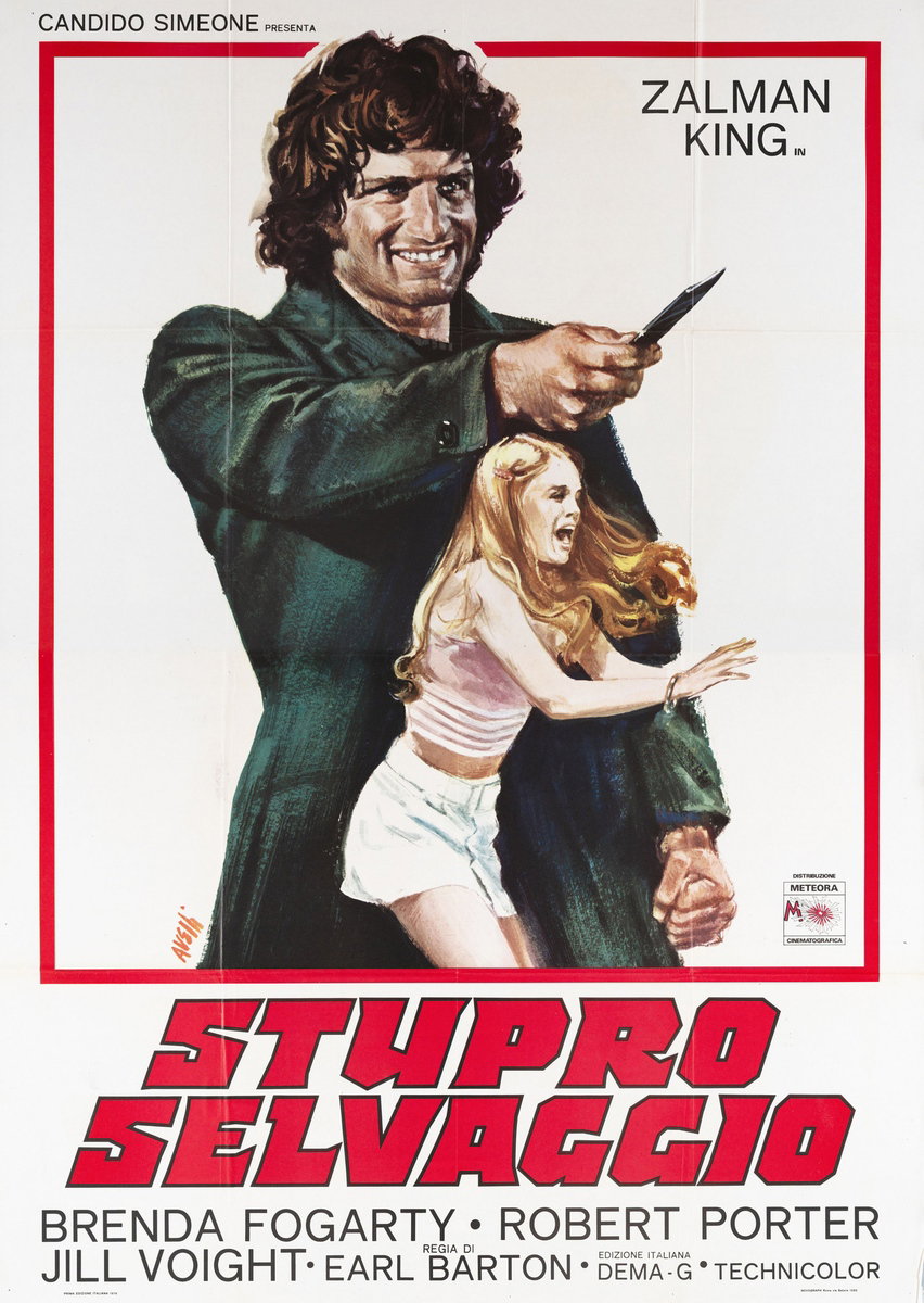 Poster 2 for the film Trip with the Teacher (1975), painted by Agatino Avelli