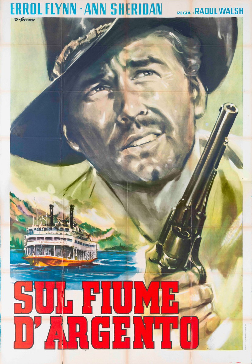 Poster 2 for the film Silver River (1948), painted by Giovanni Di Stefano