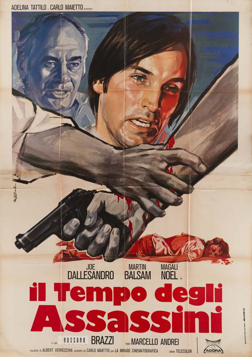 Manifesto 2 per il film Il tempo degli assassini (1975), dipinto da Marcello Colizzi