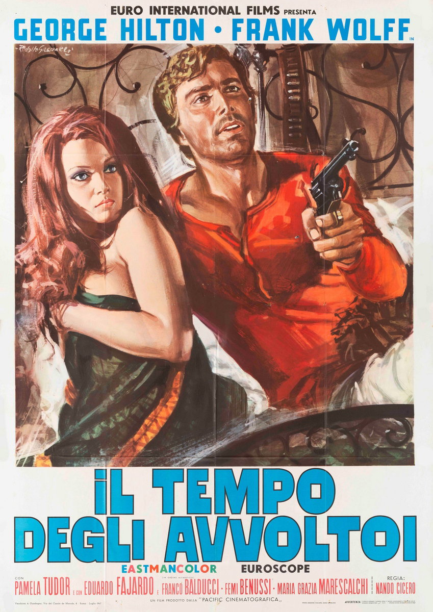 Manifesto 2 per il film Il tempo degli avvoltoi (1967), dipinto da Rodolfo Gasparri