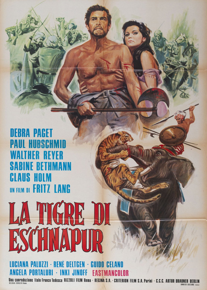 Poster 2 for the film The Tiger of Eschnapur (1959)