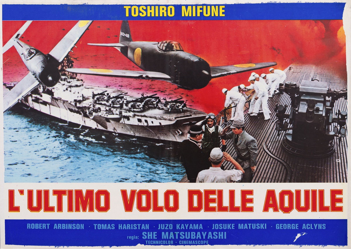 Fotobusta 10 per il film L'ultimo volo delle aquile (1963), dipinto da Ezio Tarantelli