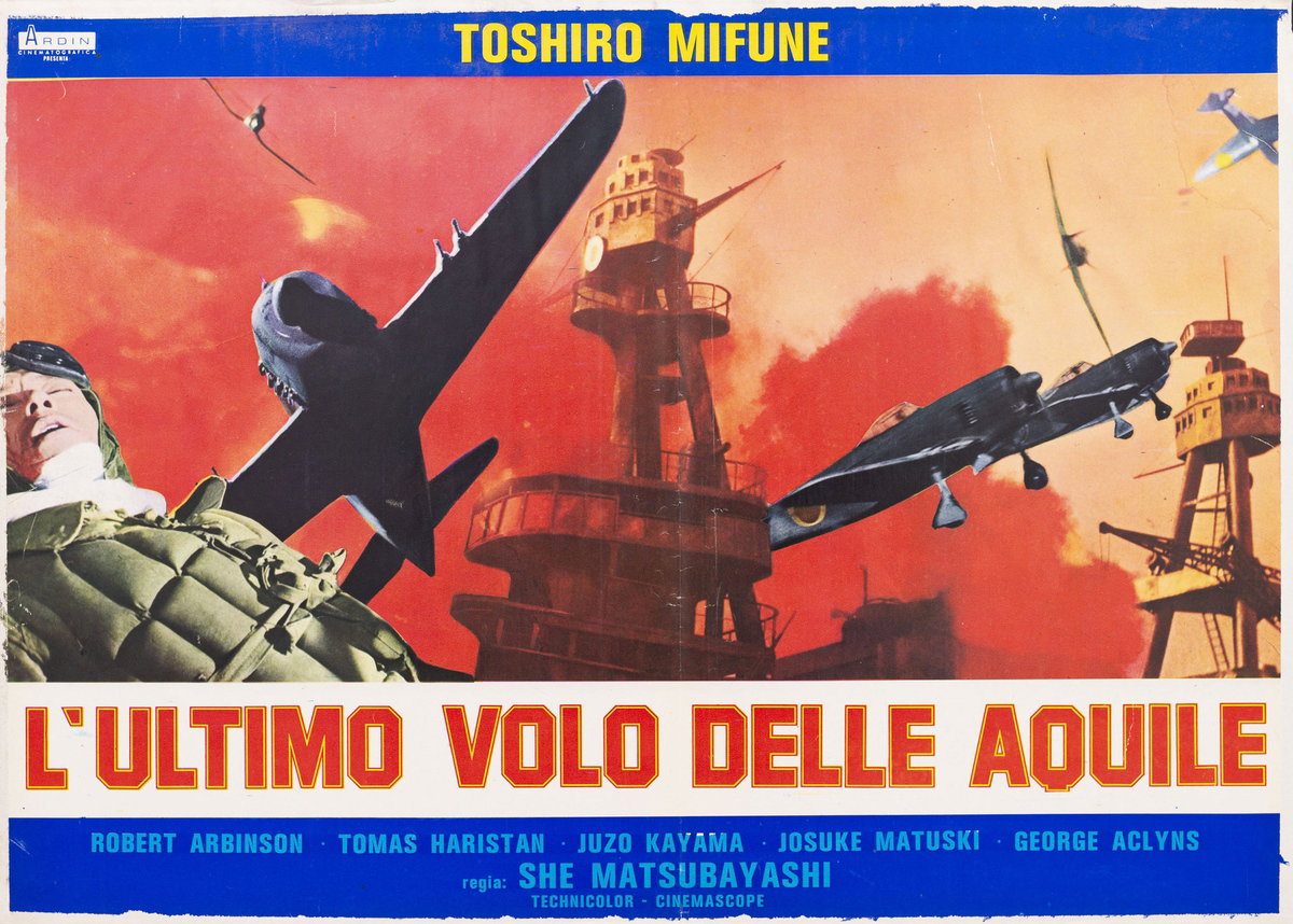 Fotobusta 2 per il film L'ultimo volo delle aquile (1963), dipinto da Ezio Tarantelli