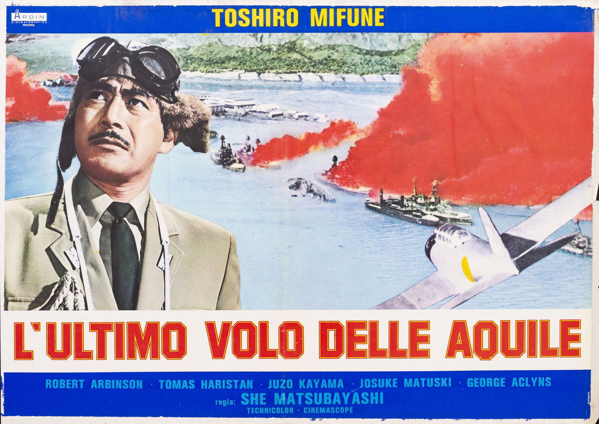 Fotobusta 12 per il film L'ultimo volo delle aquile (1963), dipinto da Ezio Tarantelli