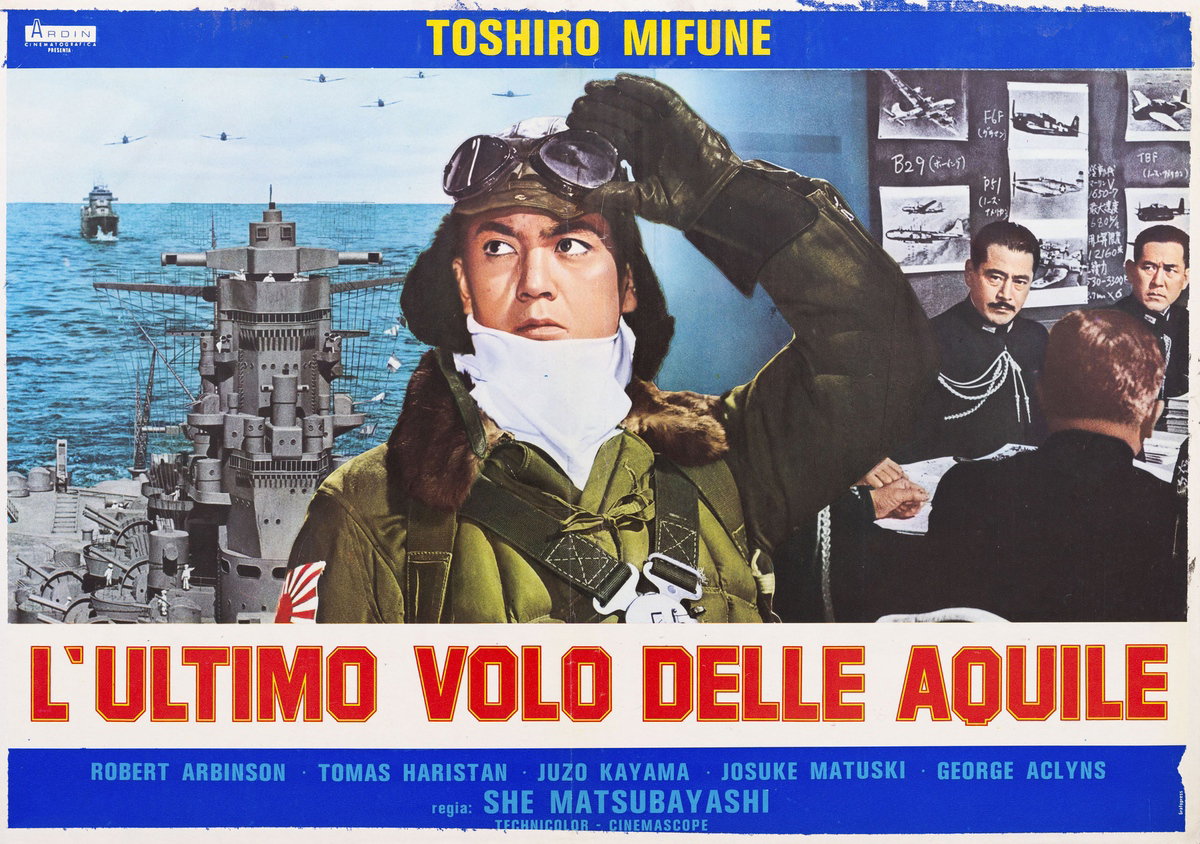 Fotobusta 4 per il film L'ultimo volo delle aquile (1963), dipinto da Ezio Tarantelli