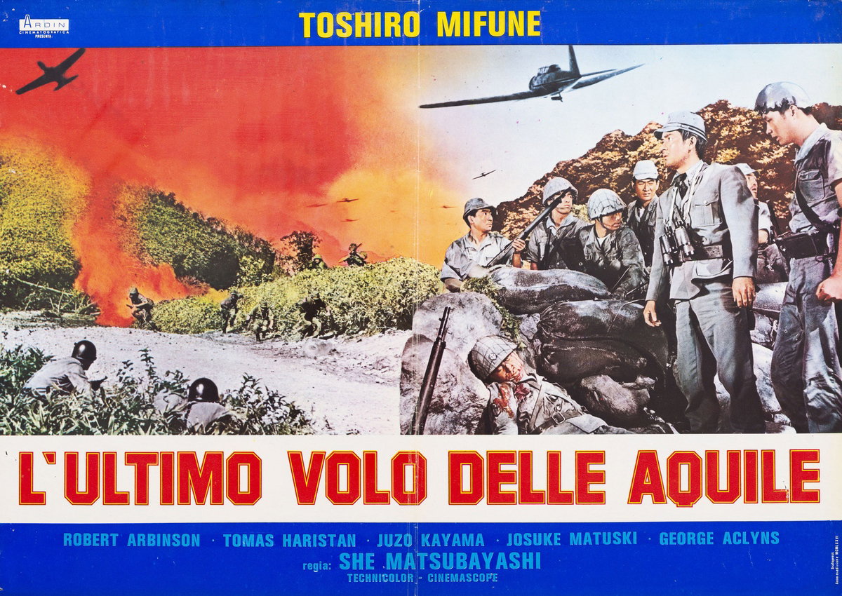 Fotobusta 5 per il film L'ultimo volo delle aquile (1963), dipinto da Ezio Tarantelli