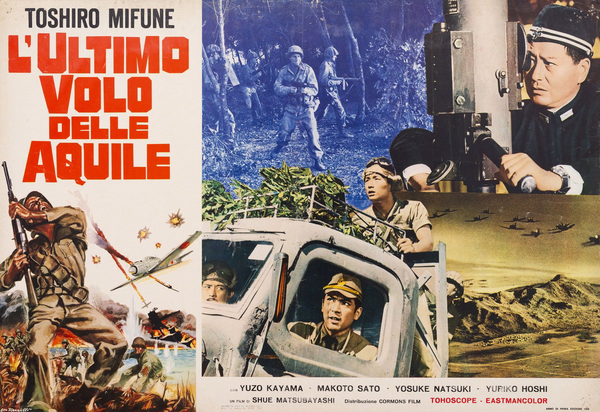 Fotobusta 11 per il film L'ultimo volo delle aquile (1963), dipinto da Ezio Tarantelli