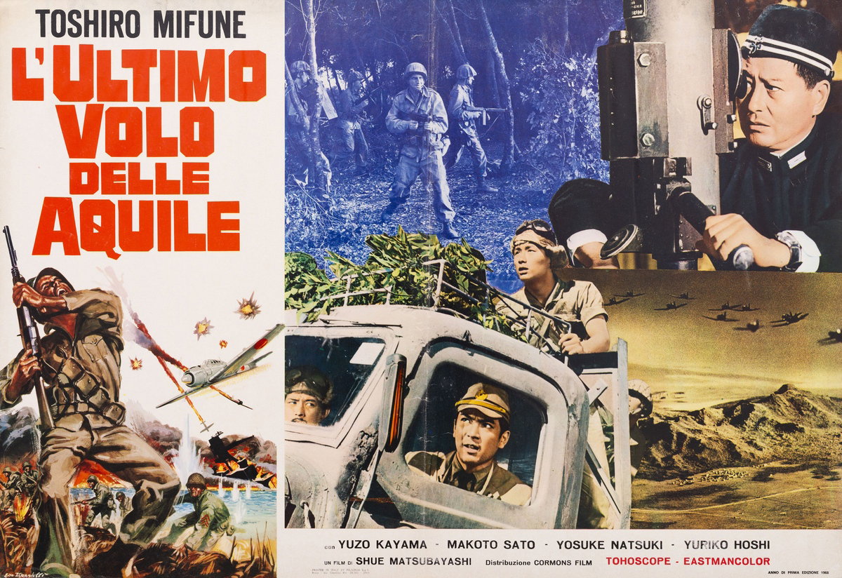Fotobusta 3 per il film L'ultimo volo delle aquile (1963), dipinto da Ezio Tarantelli