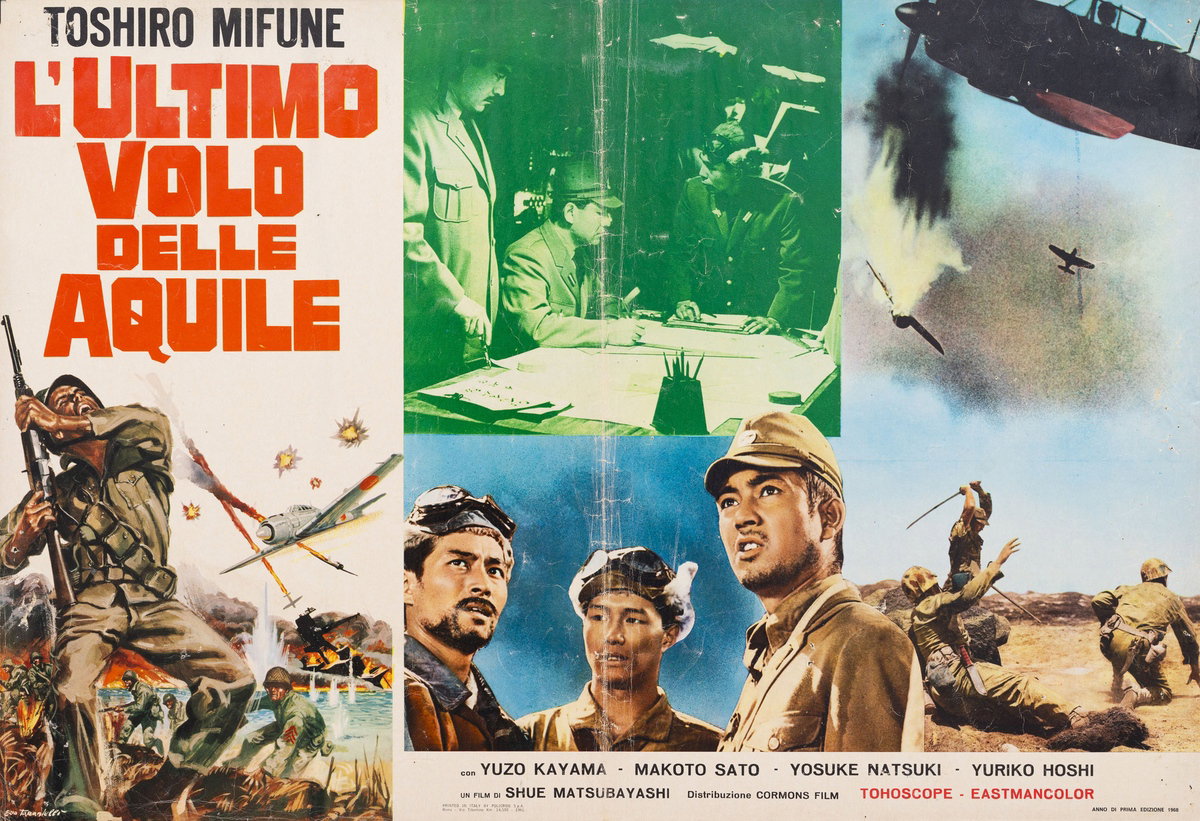 Fotobusta 13 per il film L'ultimo volo delle aquile (1963), dipinto da Ezio Tarantelli