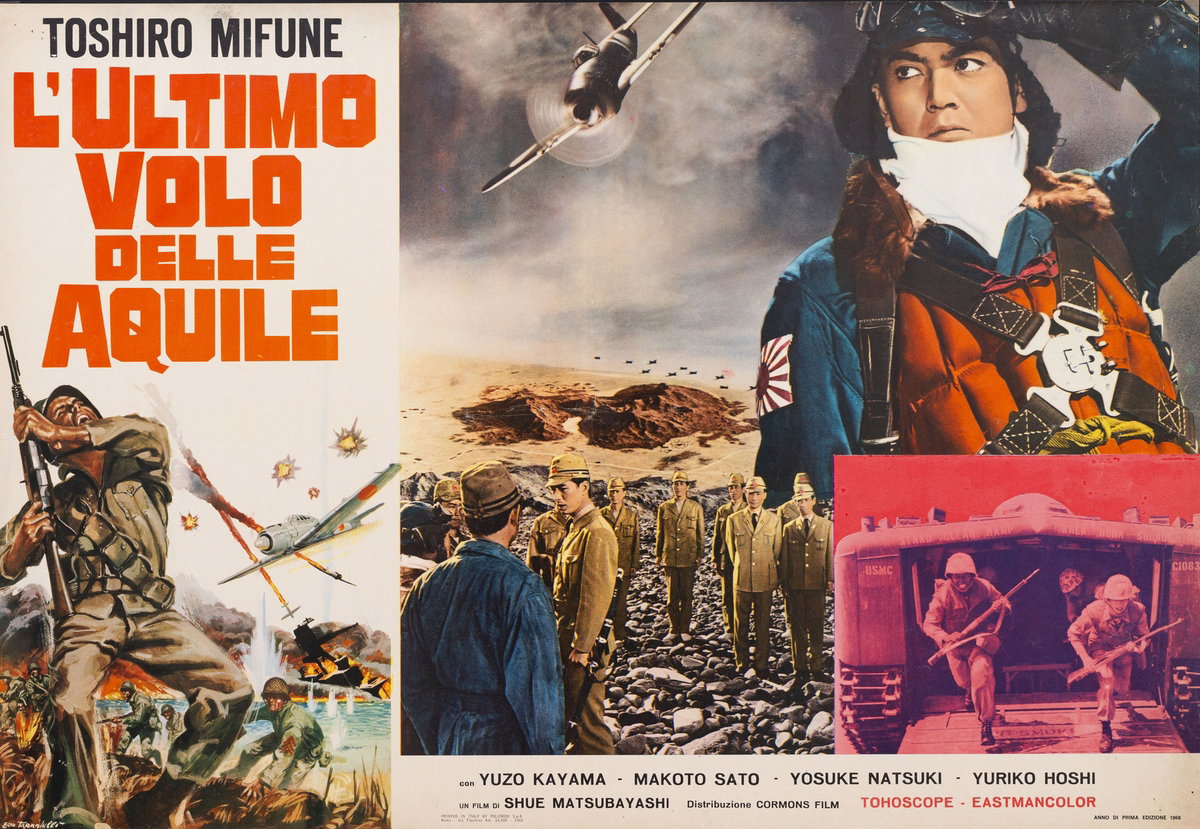 Fotobusta 9 per il film L'ultimo volo delle aquile (1963), dipinto da Ezio Tarantelli