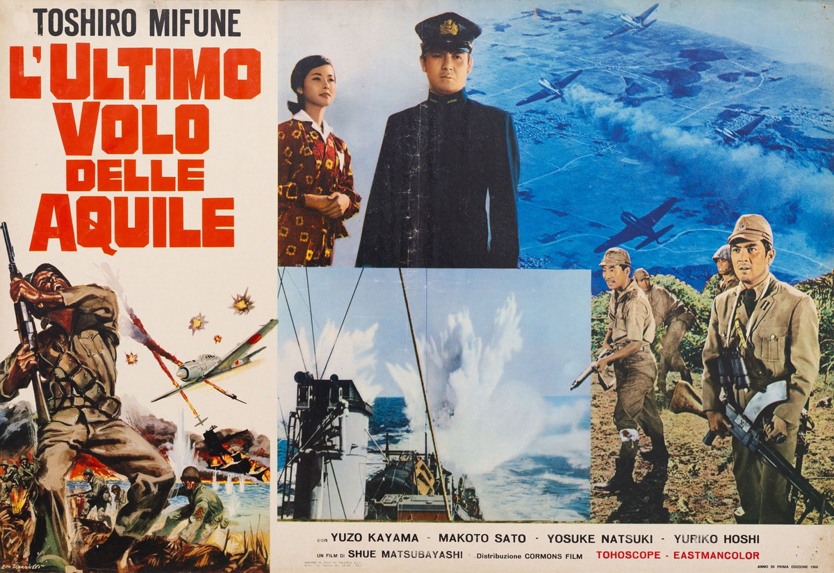Fotobusta 8 per il film L'ultimo volo delle aquile (1963), dipinto da Ezio Tarantelli