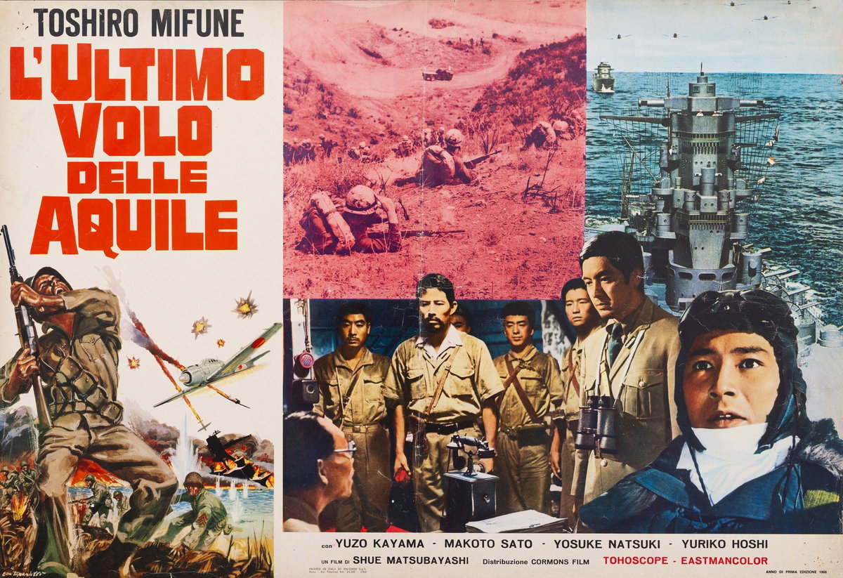 Fotobusta 15 per il film L'ultimo volo delle aquile (1963), dipinto da Ezio Tarantelli