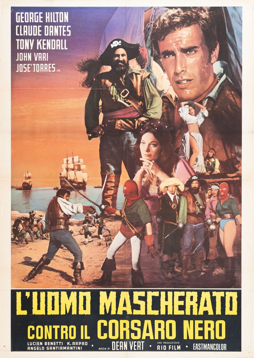 Poster 2 for the film L'uomo mascherato contro i pirati (1964)