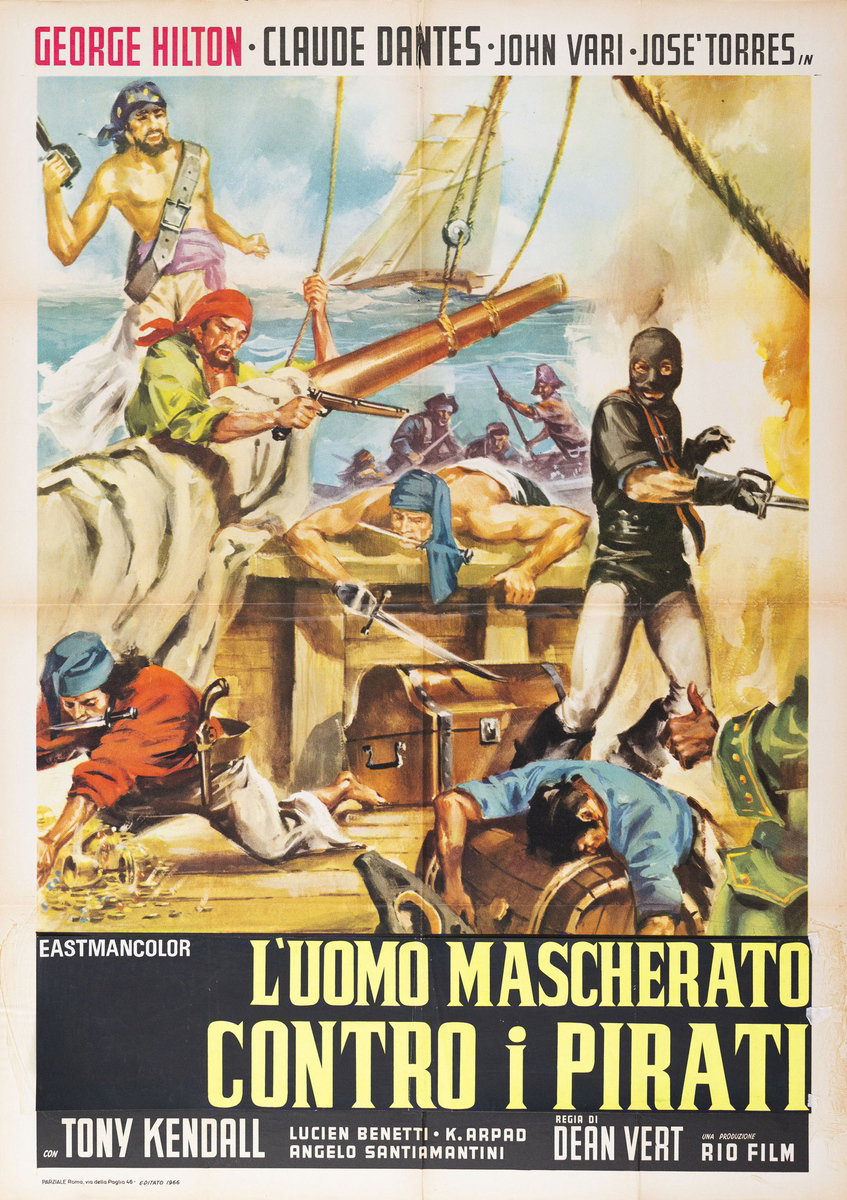 Poster 3 for the film L'uomo mascherato contro i pirati (1964)