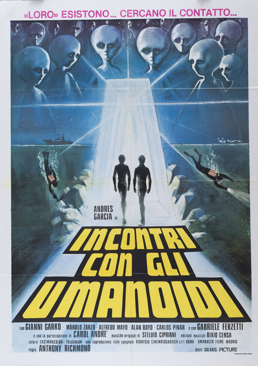 Poster 2 for the film Encounters in the Deep (1979), painted by Irio Fantini