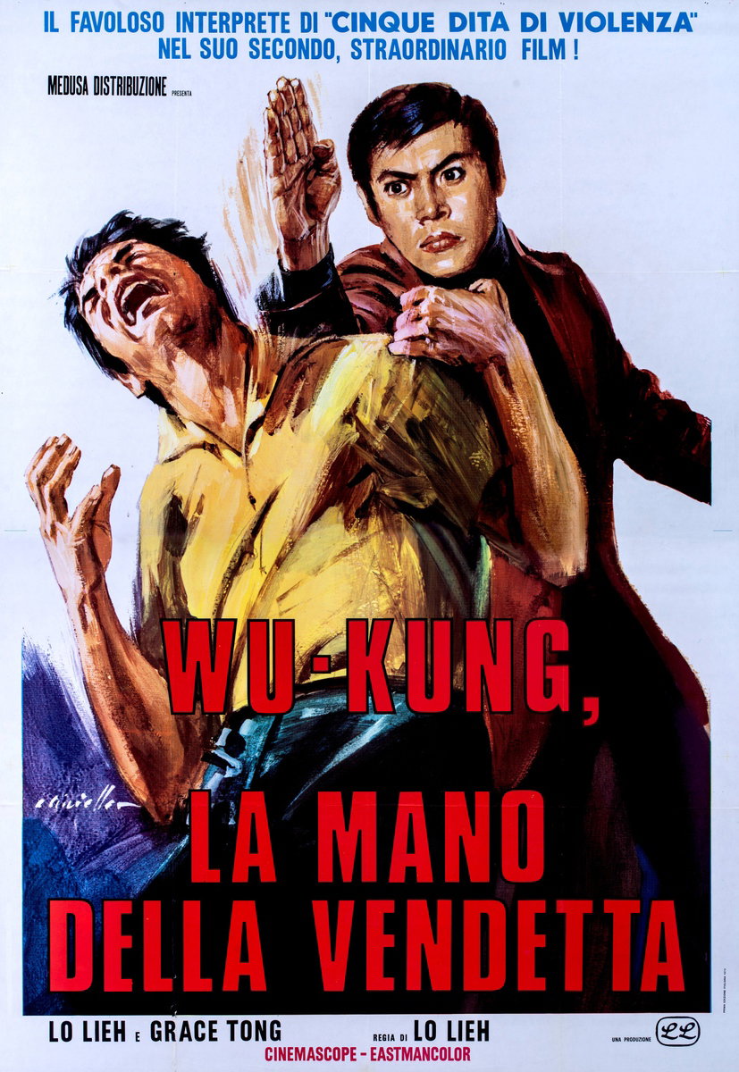 Manifesto 2 per il film Wu-kung, la mano della vendetta (1973), dipinto da Averardo Ciriello