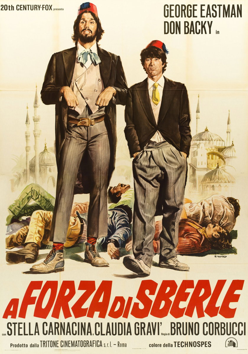 Manifesto 2 per il film A forza di sberle (1974), dipinto da Renato Casaro (Renè)