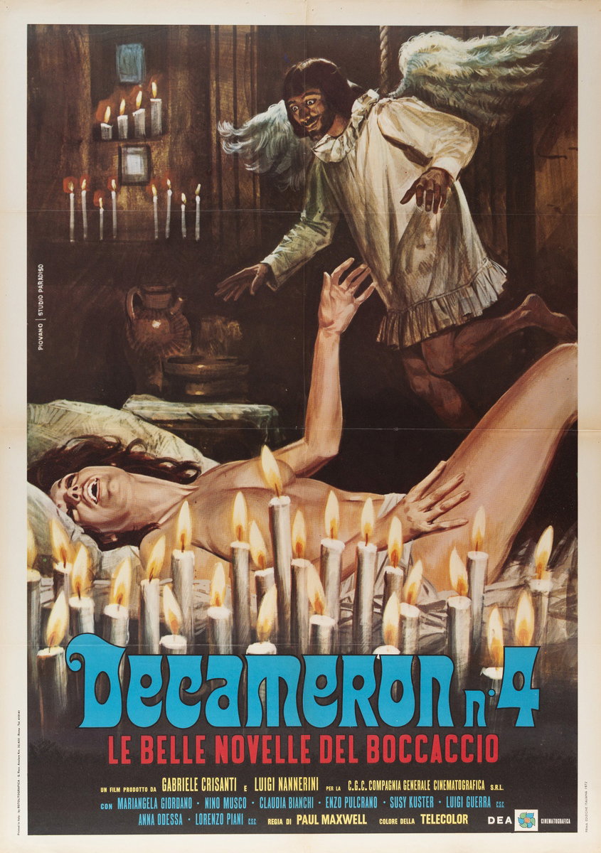 Poster 2 for the film Decameron n. 4 (1972), painted by Mario Piovano