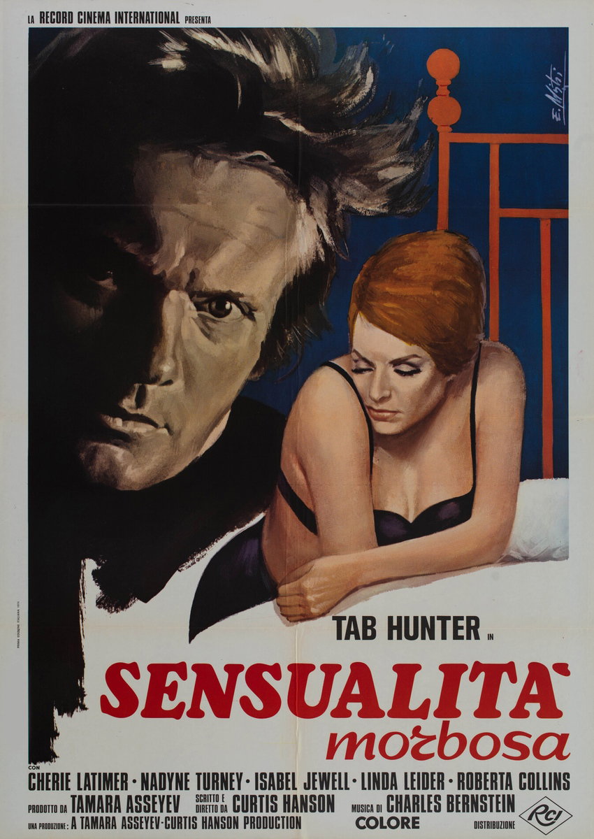Manifesto 2 per il film Sensualità morbosa (1975), dipinto da Lorenzo Nistri (Enzo)