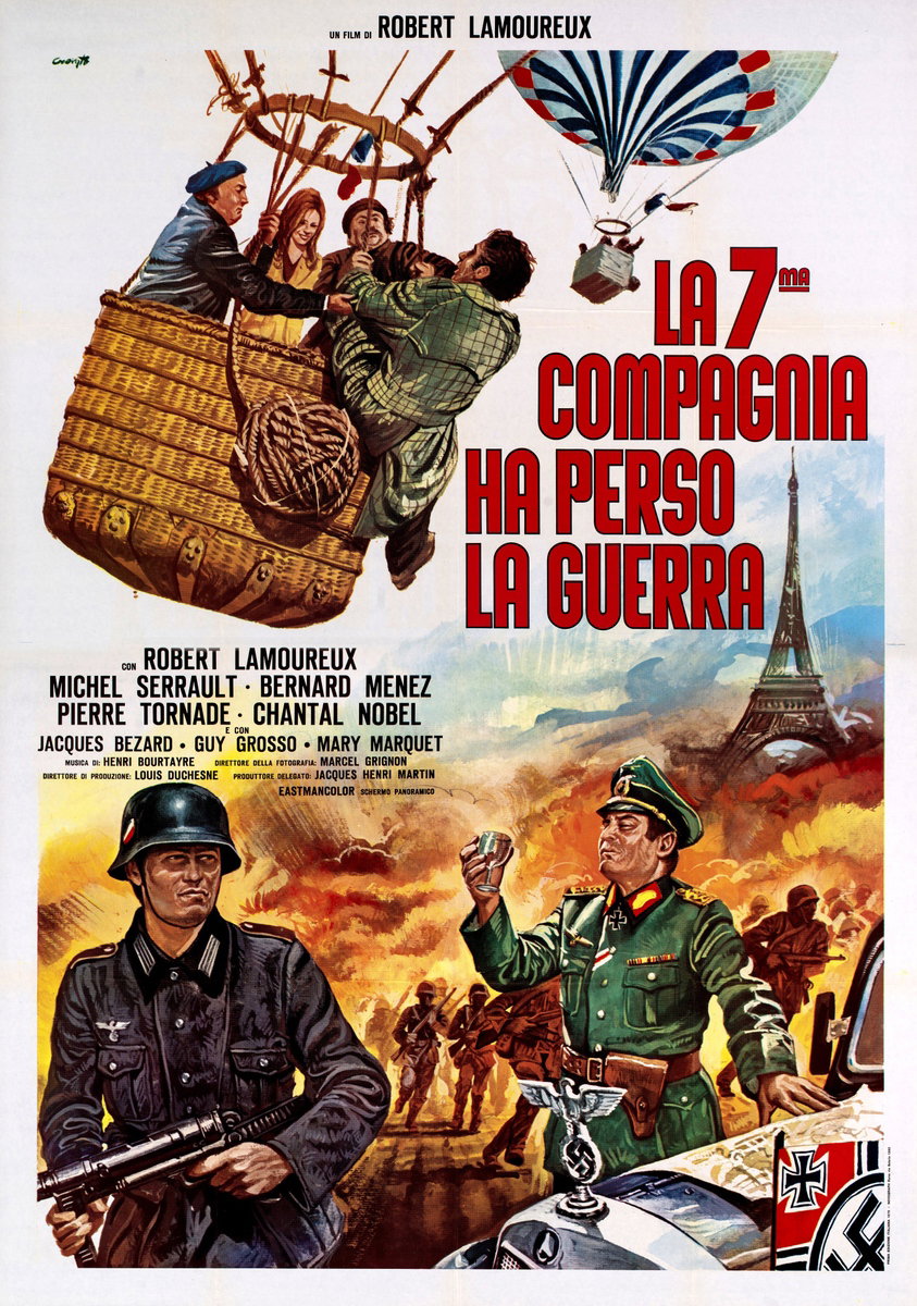 Manifesto 2 per il film La 7ª compagnia ha perso la guerra (1974), dipinto da Luciano Crovato