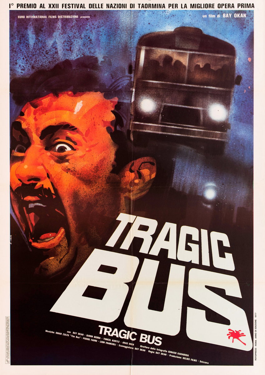 Manifesto 2 per il film Tragic bus (1974), dipinto da Piero Ermanno Iaia